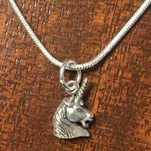 Beautiful NWOT sterling unicorn pendant!